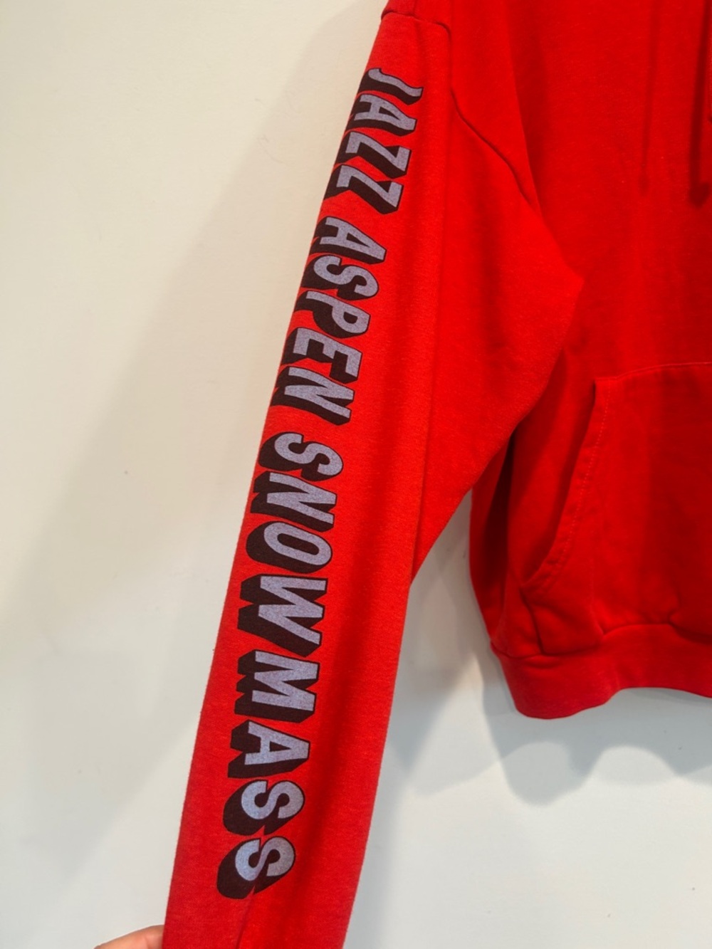 Aviator Nation Jazz Aspen Snowmass Red Smiley Hoodie small women’s pullover - Picture 7 of 11